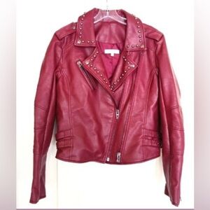 Dance & Marvel Red Leather Jacket